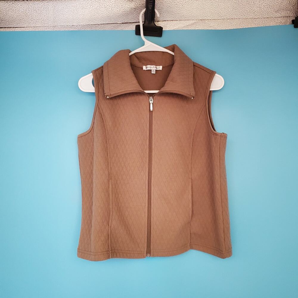 Hasting & Smith Vest Size PS Petite Quilted Beige